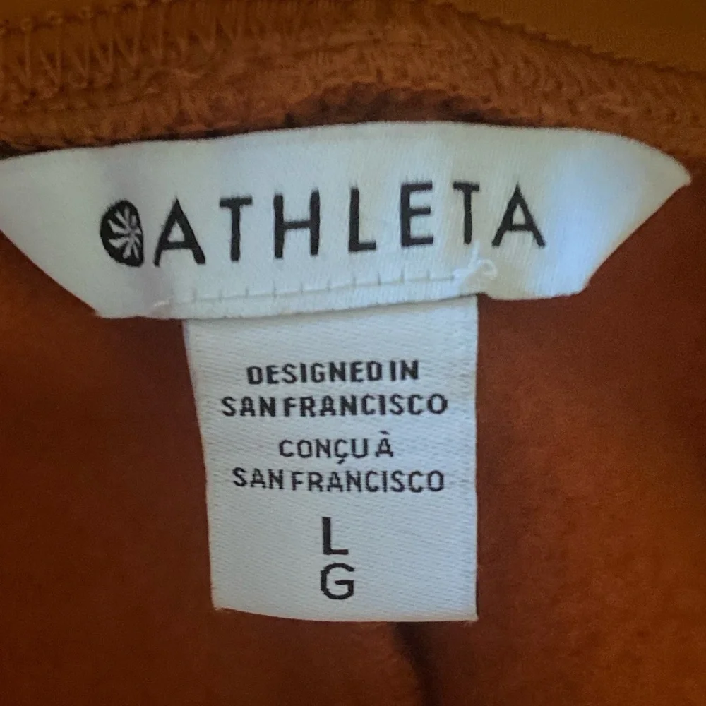 ATHLETA RETROPLUSH STRAIGHT LEG PANT IN FOLIAGE ORANGE SIZE MEDIUM - Picture 6 of 7
